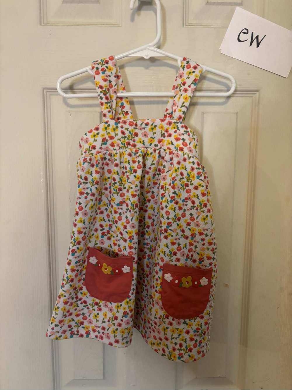 Madison Layne floral dress with red, yellow, teal and pink print